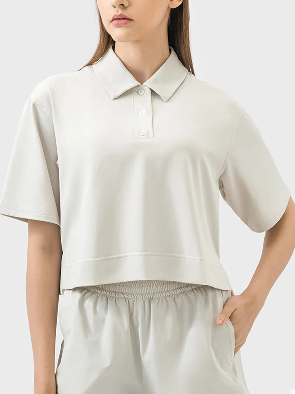 Millennia Half Button Short Sleeve Active T-Shirt - cas7m