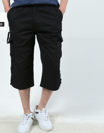 Men's Plus Size Outdoor Multi-Pocket Cotton Shorts