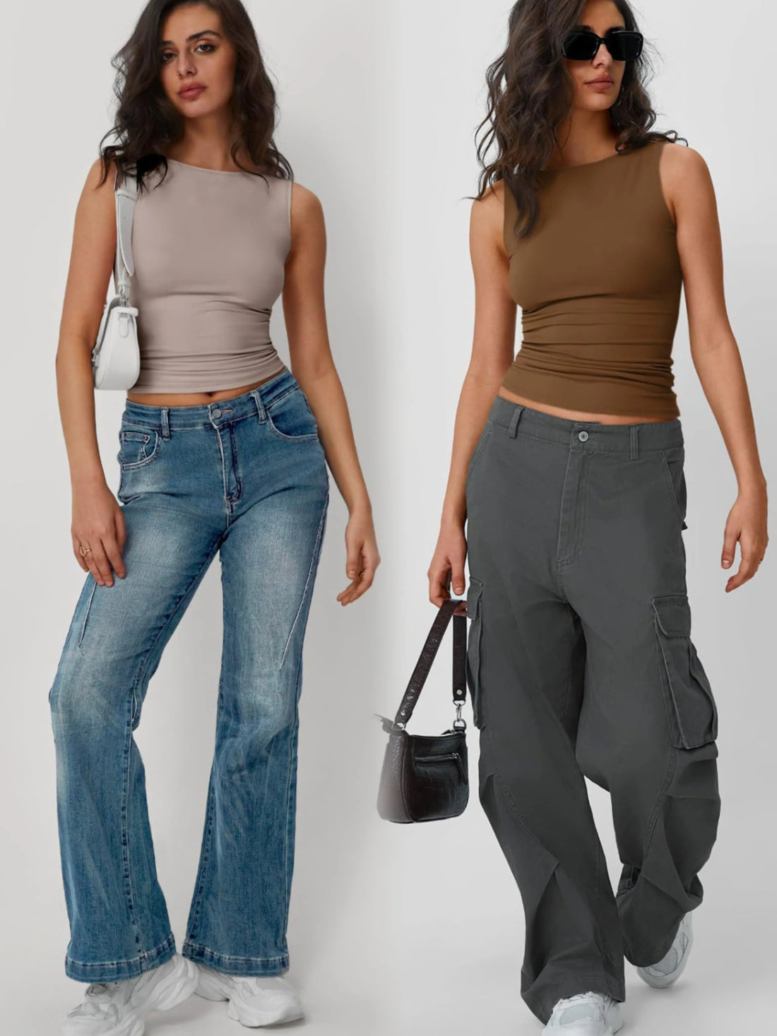 2 Piece Round Neck Tank - cas7m