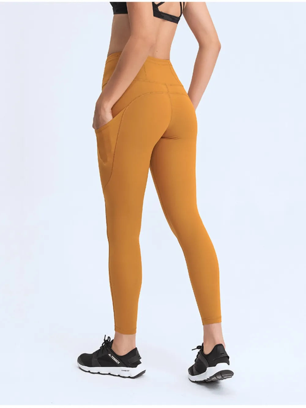 Millennia Wide Waistband Leggings with Pockets - cas7m