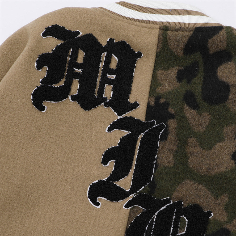 Niche Patchwork Camouflage Baseball Uniform Men's - cas7m