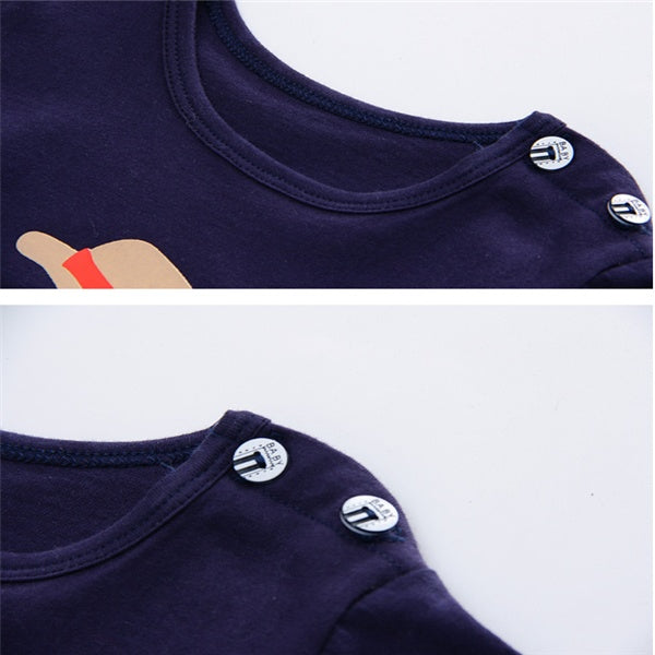 Cartoon Clothing Baby Boy Summer Clothes T-shirt Baby Girl Casual Clothing Sets - cas7m