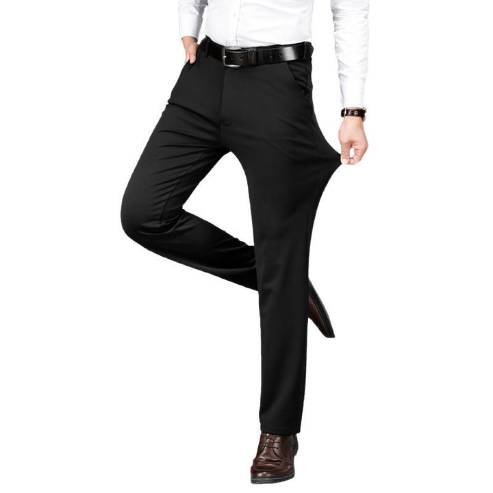 Mens Stretch Business Straight-Cut Casual Pants - cas7m