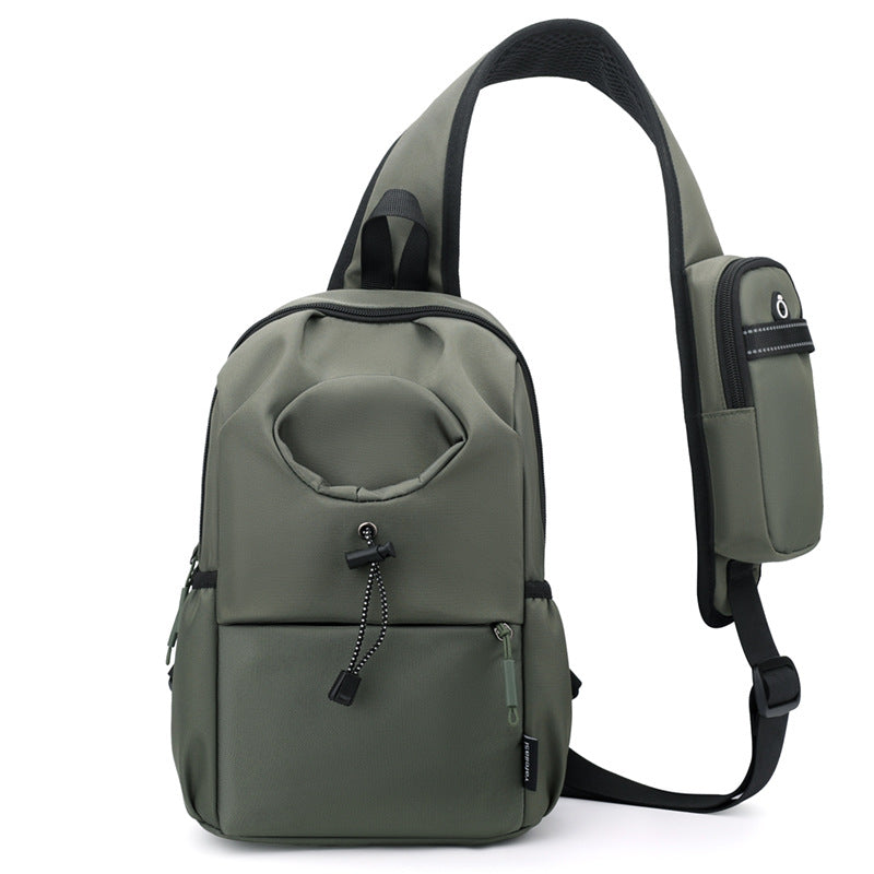 Men's Oxford Cloth Splash-proof Shoulder Crossbody Chest Bag - cas7m