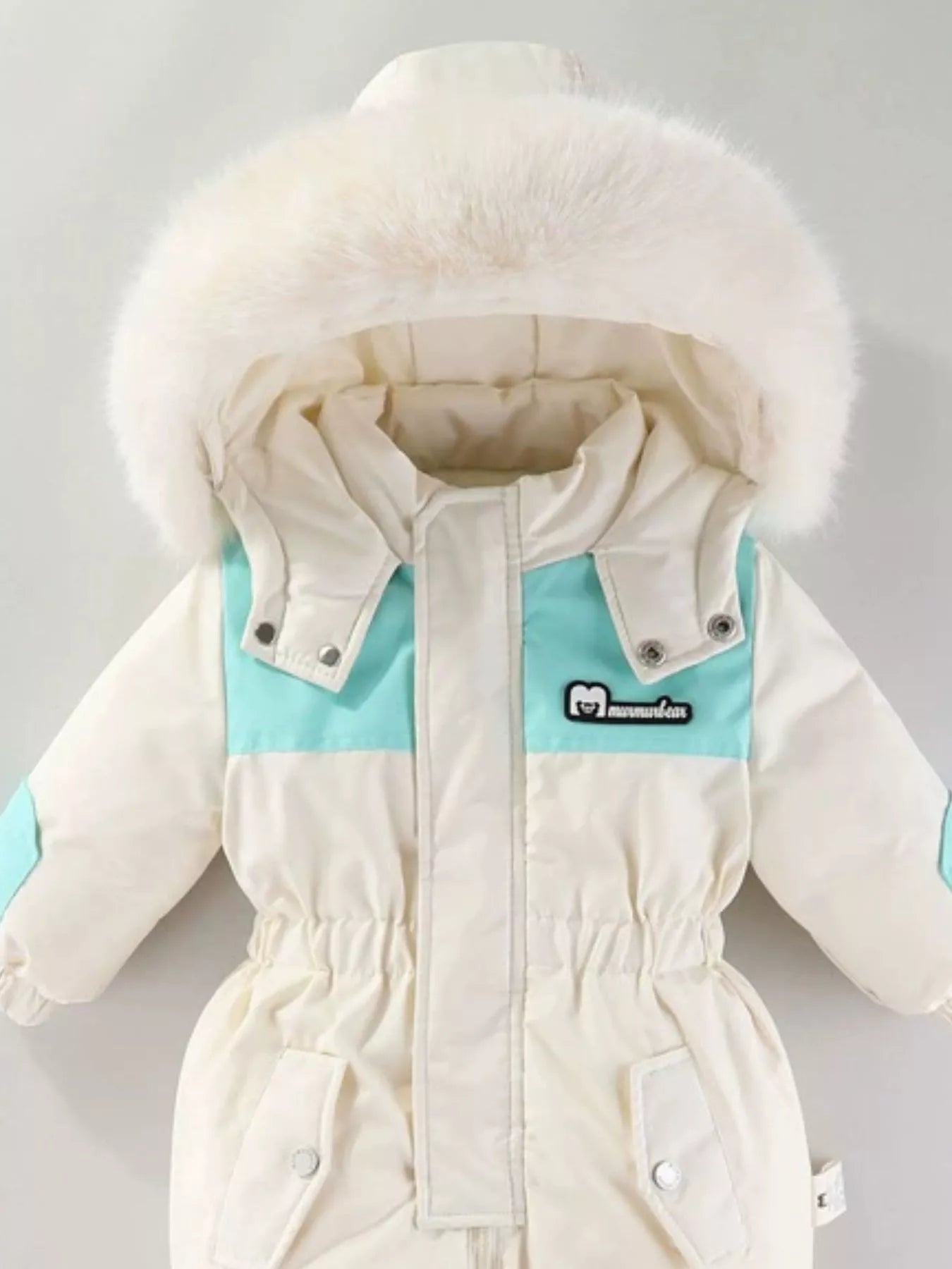 Children's Faux Fur Hood One-Piece - cas7m