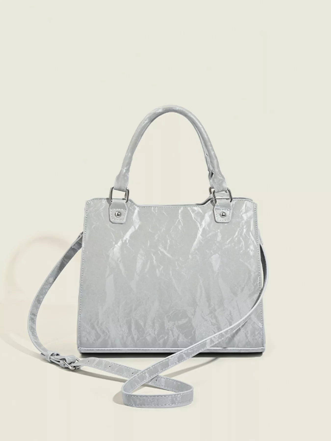 Clear Window Crossbody Bag with Bow Accents - cas7m