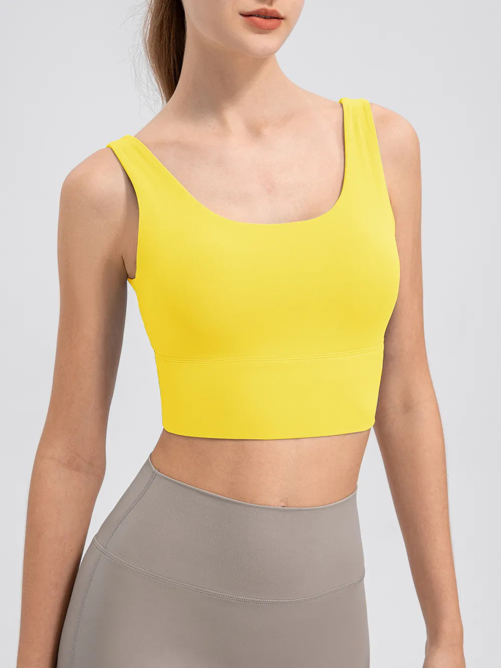 Scoop Neck Wide Strap Active Tank - cas7m
