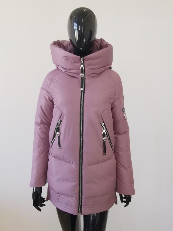 Casual hooded women winter coat parka Zipper pocket padded jacket coat - cas7m