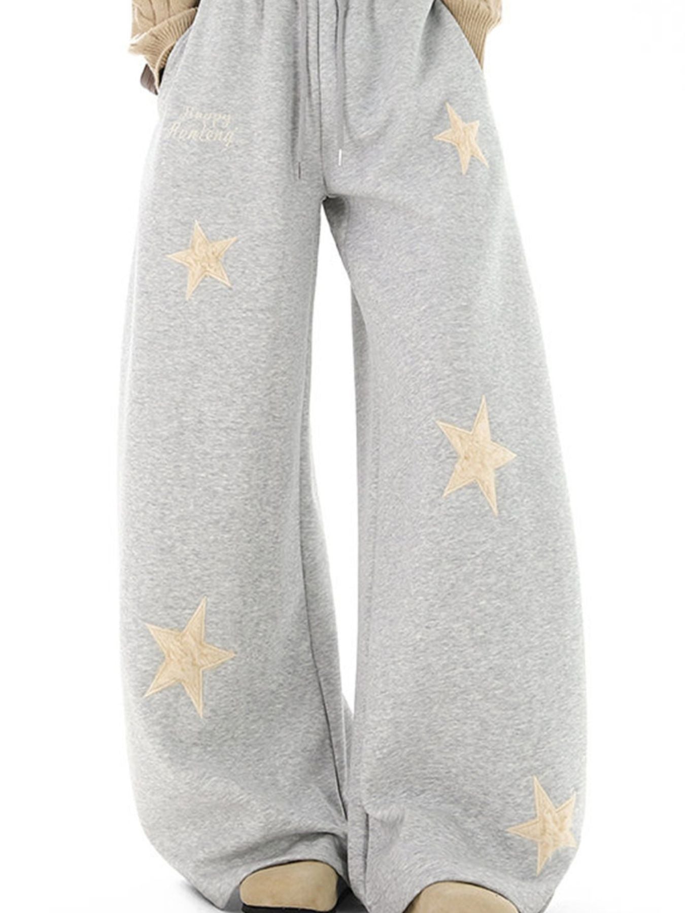 Men's Star Wide Leg Sweatpants - cas7m
