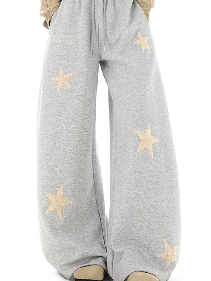 Men's Star Wide Leg Sweatpants - cas7m