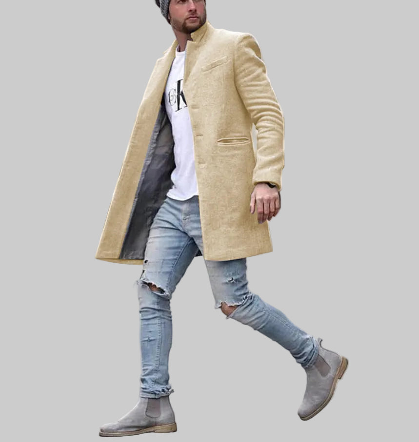 Men's trench coat long autumn and winter coats - cas7m