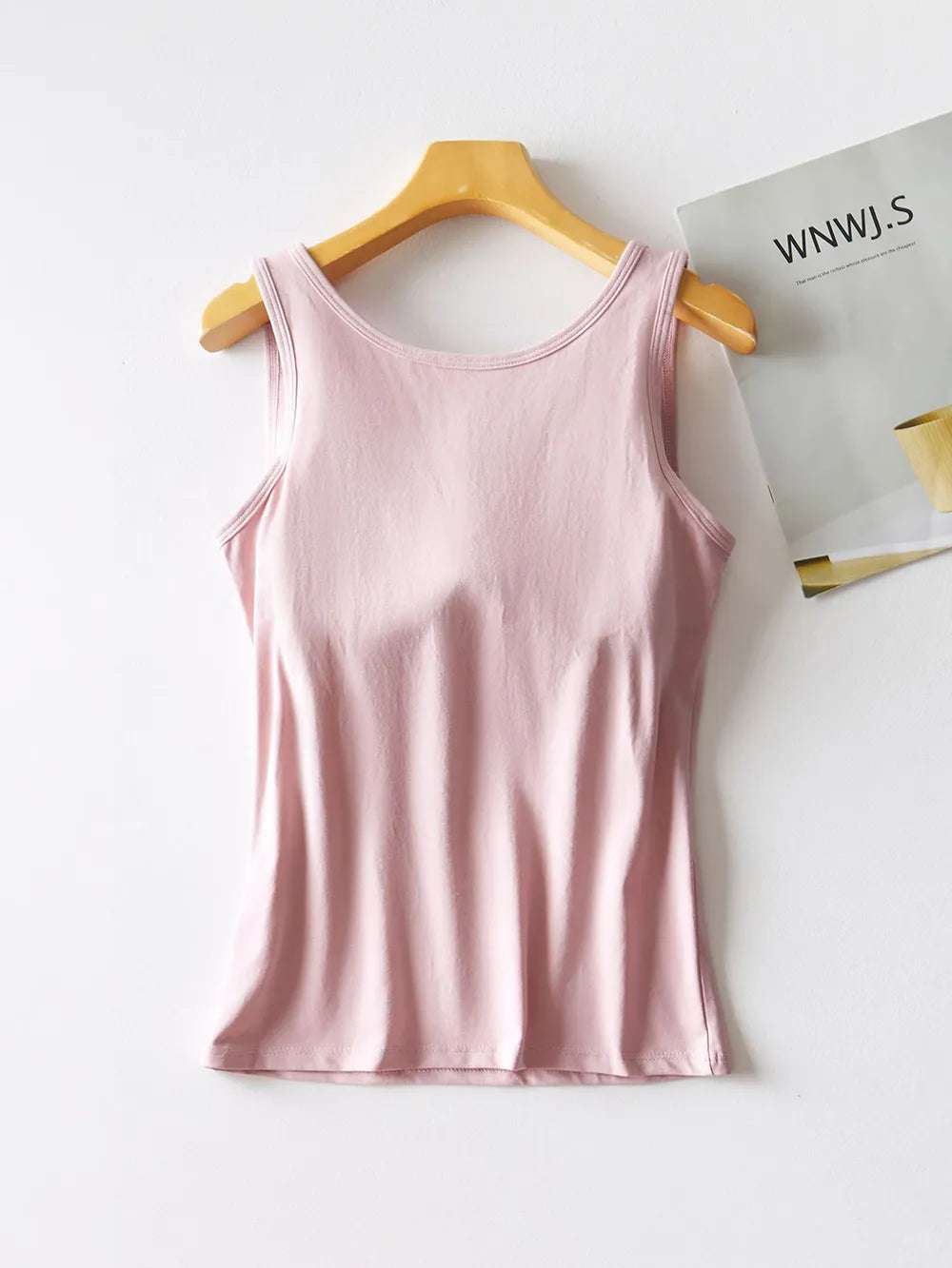 Round Neck Tank with Bra - cas7m