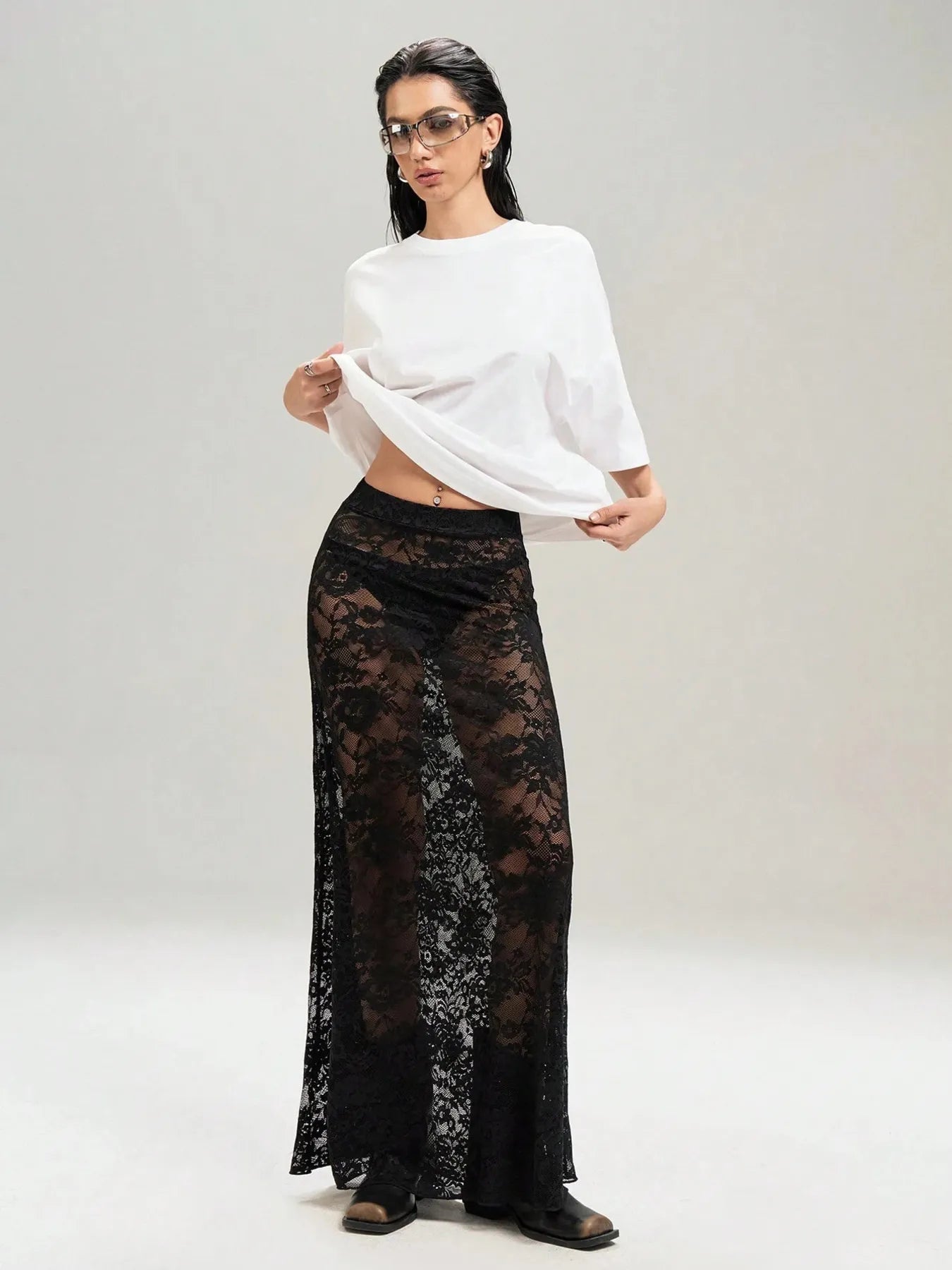 Lace Maxi Skirt - cas7m