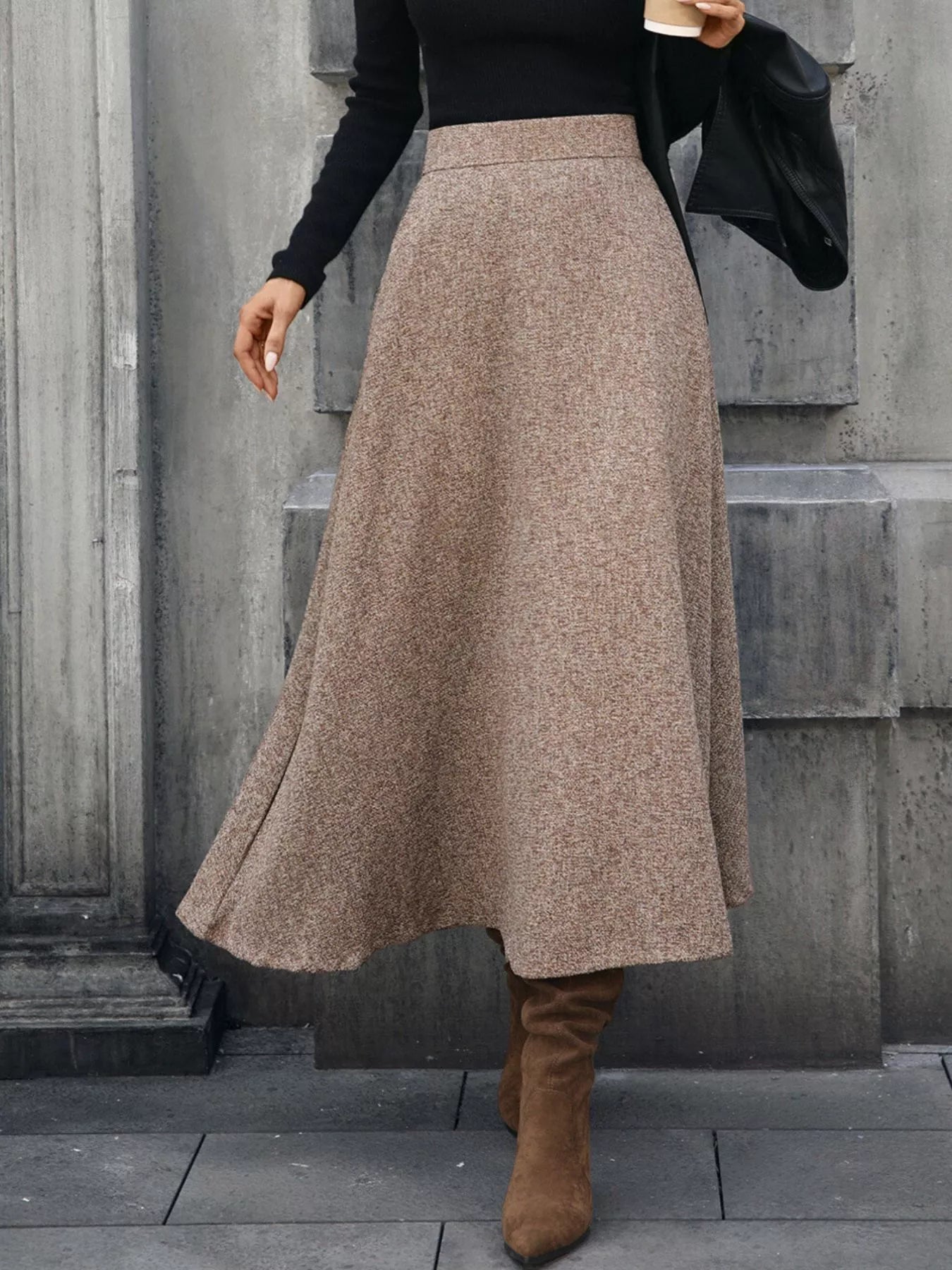 A-Line Midi Skirt - cas7m