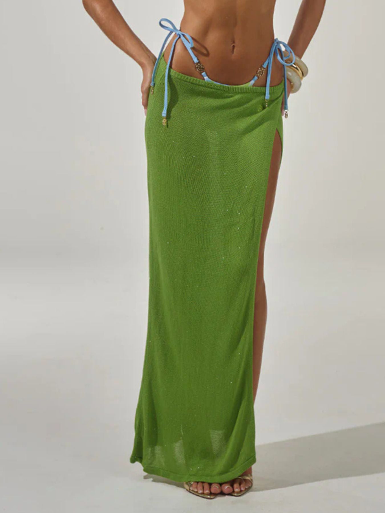 Split Maxi Sweater Skirt - cas7m