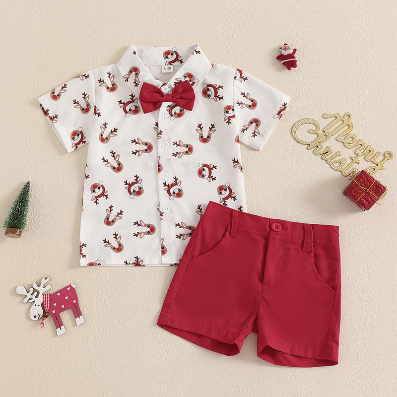 Short-sleeved Shirt And Shorts Two-piece Suit - cas7m