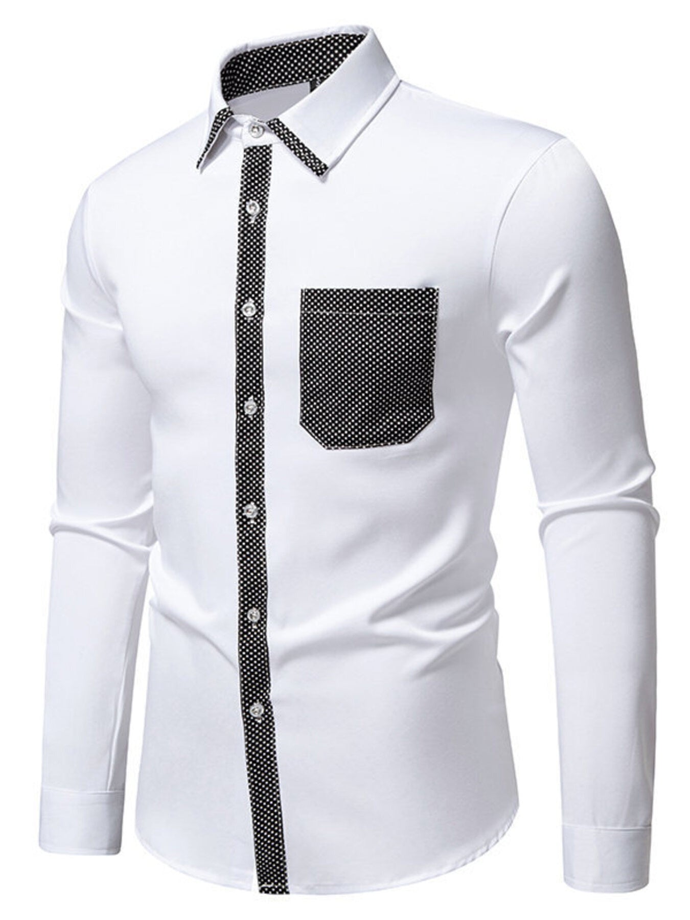 Men's Slim Fit Long Sleeve Shirt - cas7m