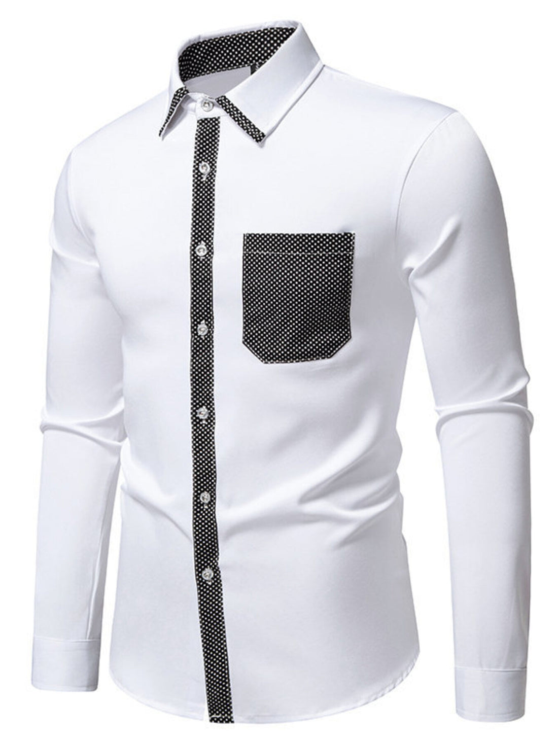 Men's Slim Fit Long Sleeve Shirt - cas7m
