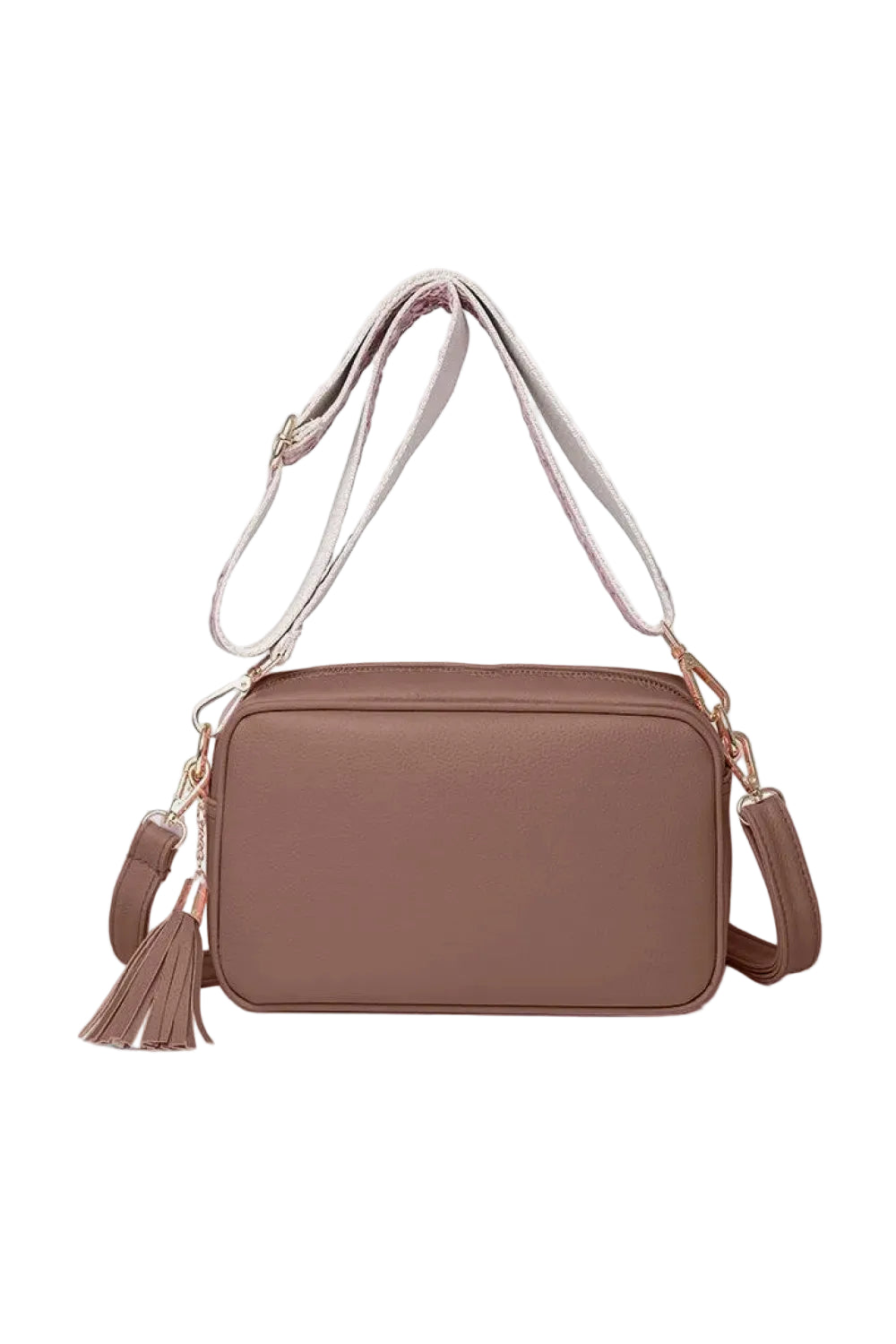 PU Leather Tassel Crossbody Bag - cas7m