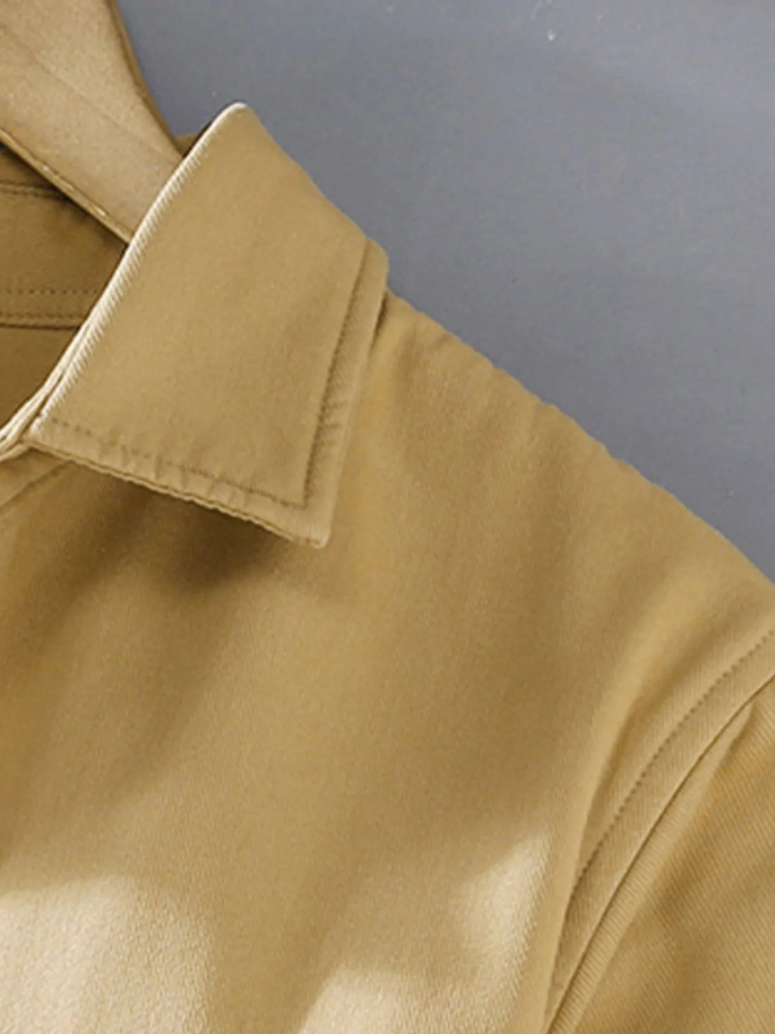 Men's Plus Size Button Up Long Sleeve Shirt - cas7m