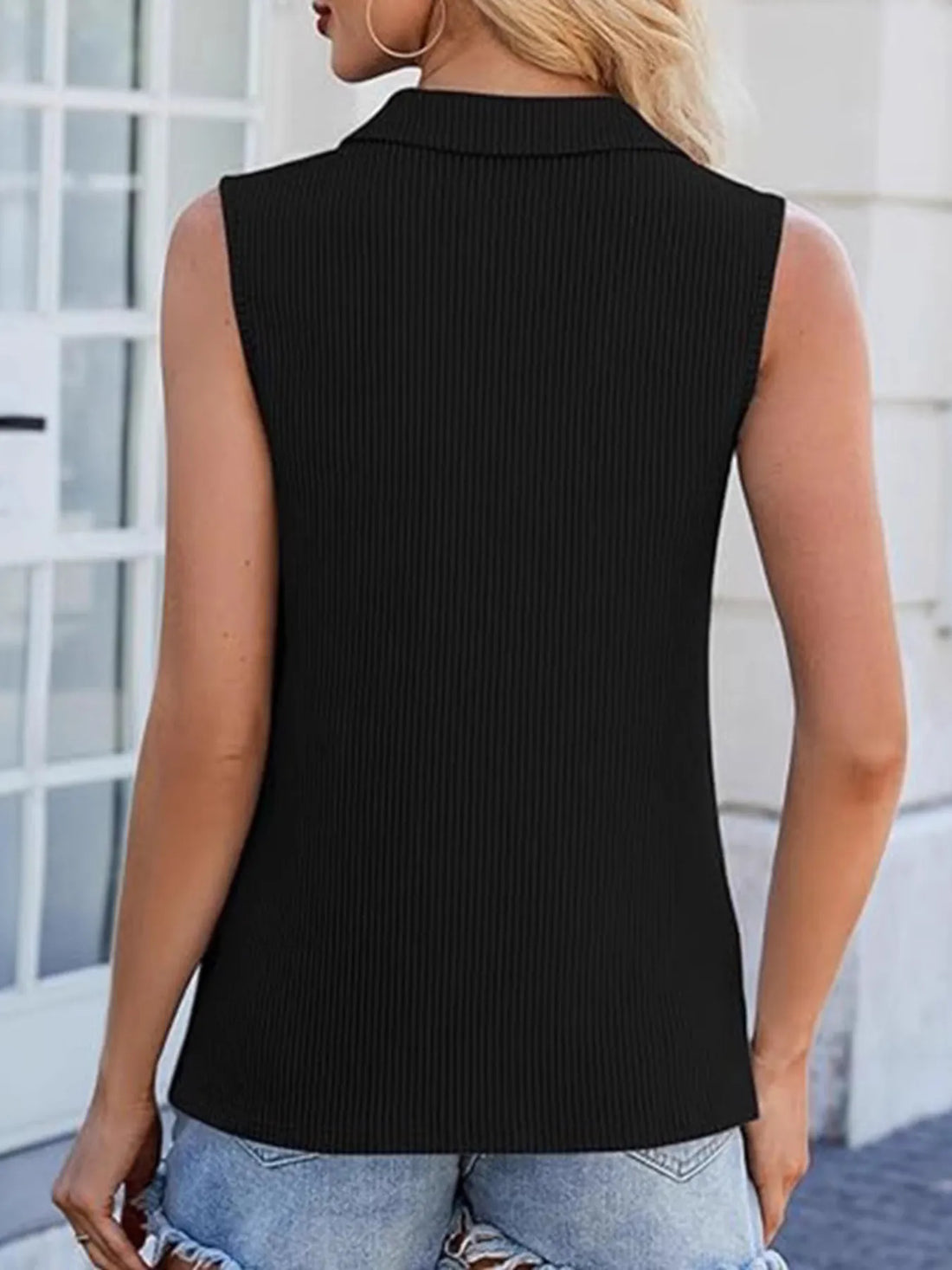 Half Zip Sleeveless Tank - cas7m