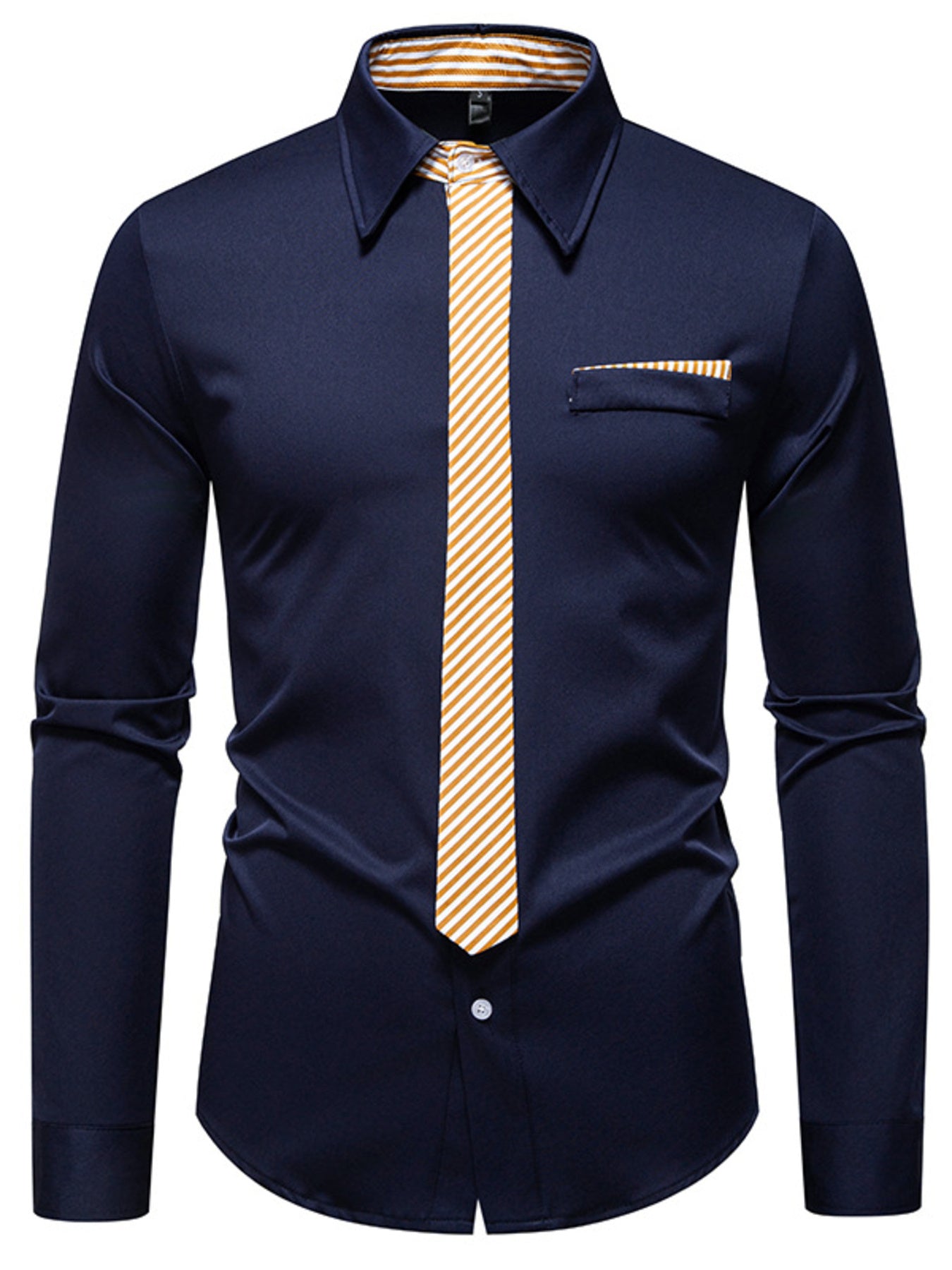 Men's Button Up Long Sleeve Shirt - cas7m