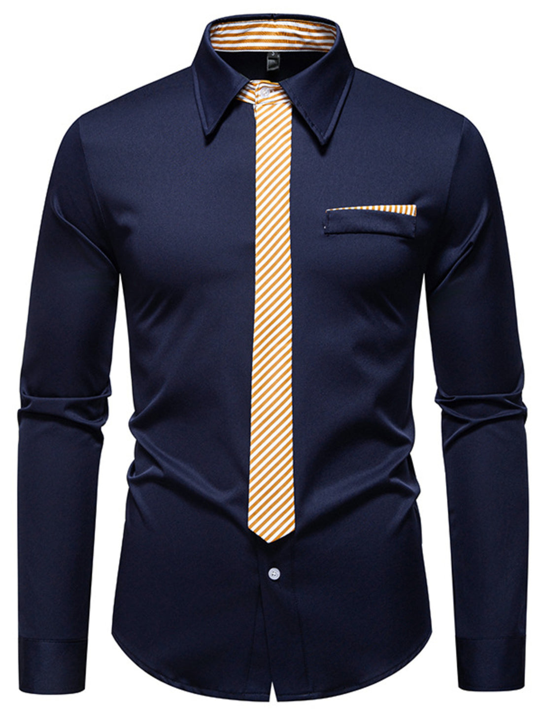 Men's Button Up Long Sleeve Shirt - cas7m