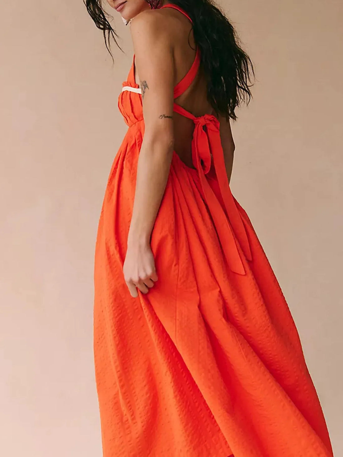 Sweetheart Neck Midi Dress - cas7m