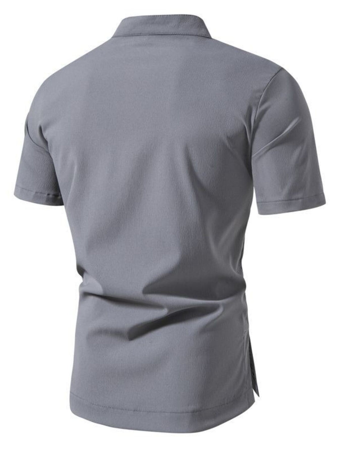 Men's Plus Size Button Detail Short Sleeve Shirt - cas7m