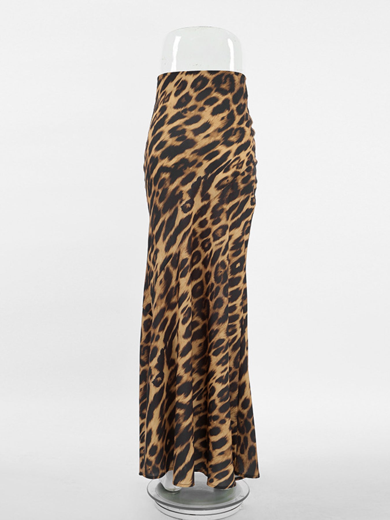 Leopard Print Bodycon Maxi Skirt - cas7m