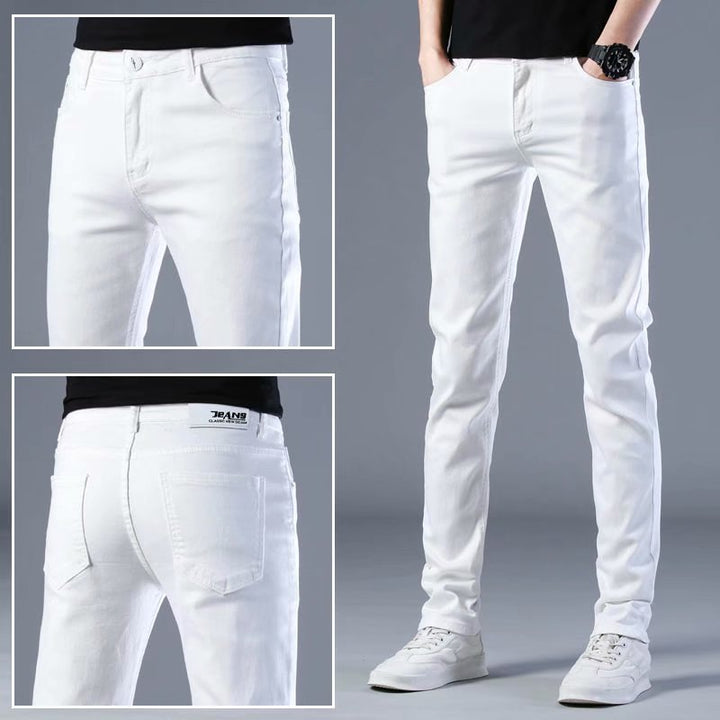 Mens Stretchy Slim-Fit Ankle-Fit Pants - cas7m