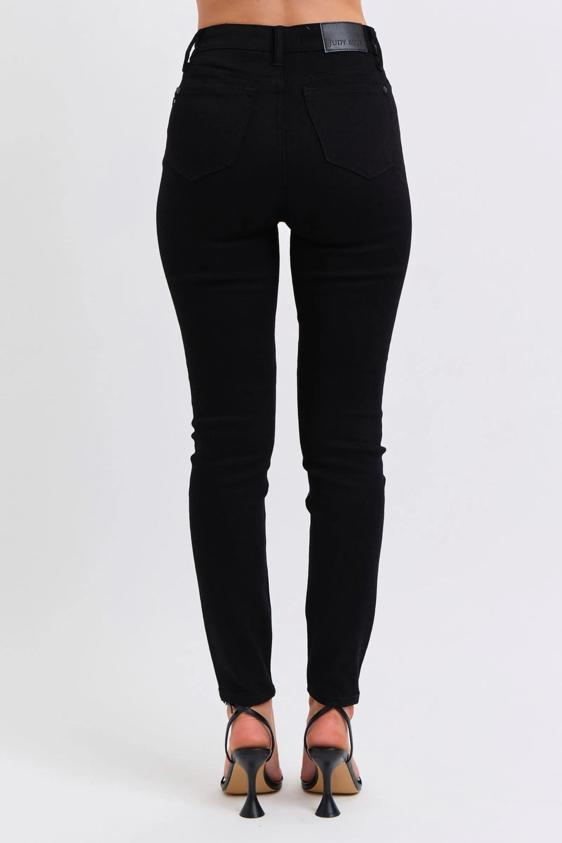 Judy Blue Plus Size HW Faux Leather Skinny Pants - cas7m
