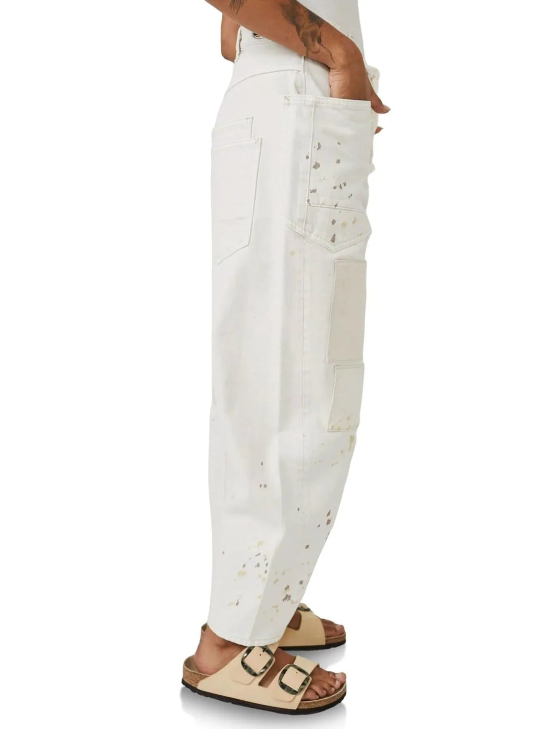 Washed Wide Leg Jeans - cas7m