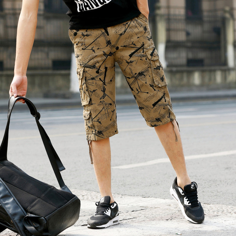 Straight-Leg Multi-Pocket Cargo Shorts