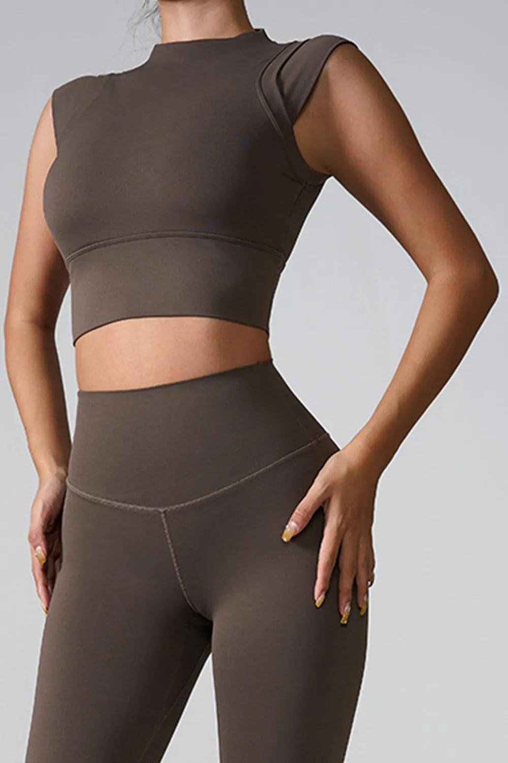 Mock Neck Active Tank - cas7m