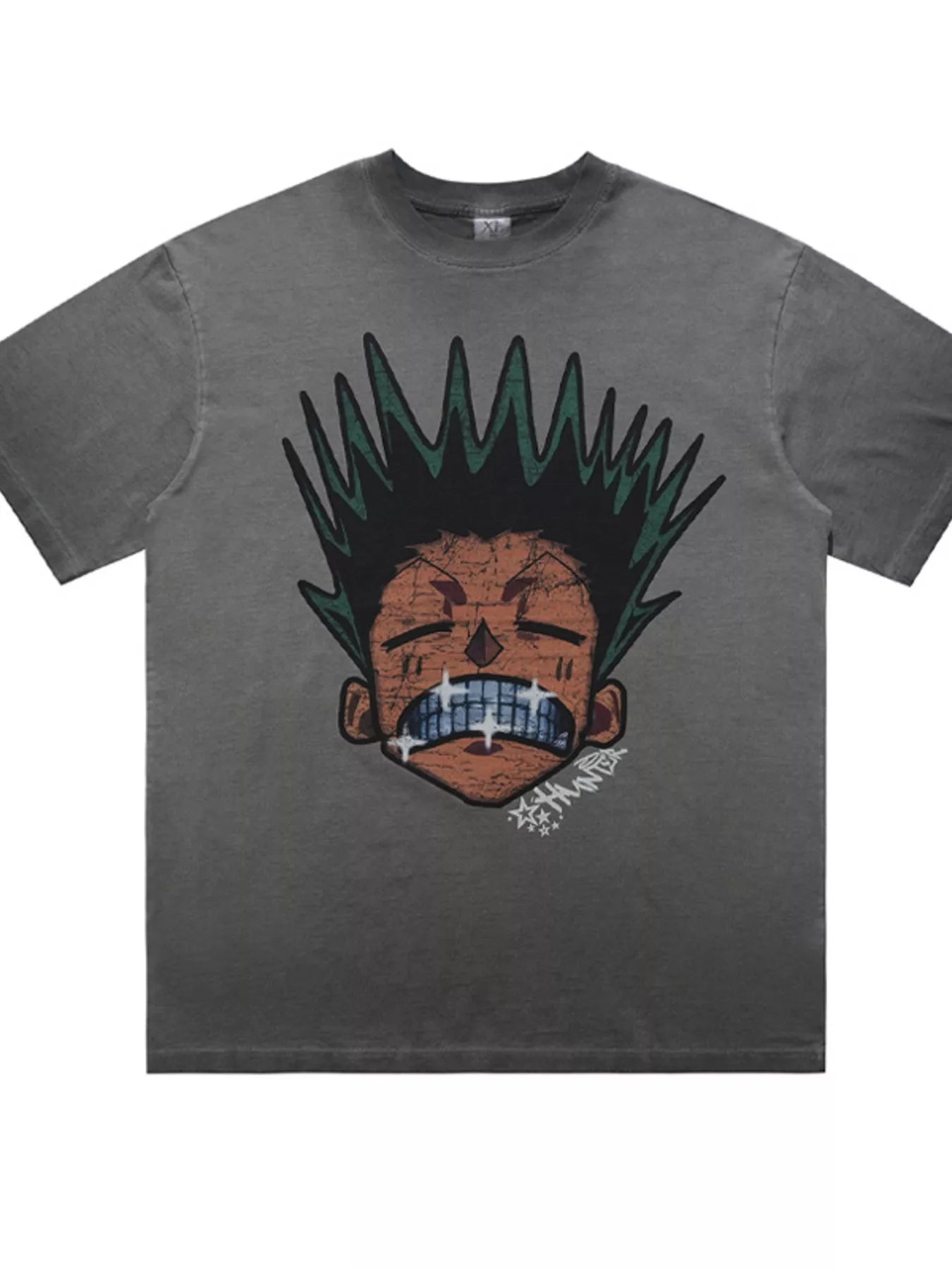 Men's Graphic Round Neck Oversized T-Shirt - cas7m