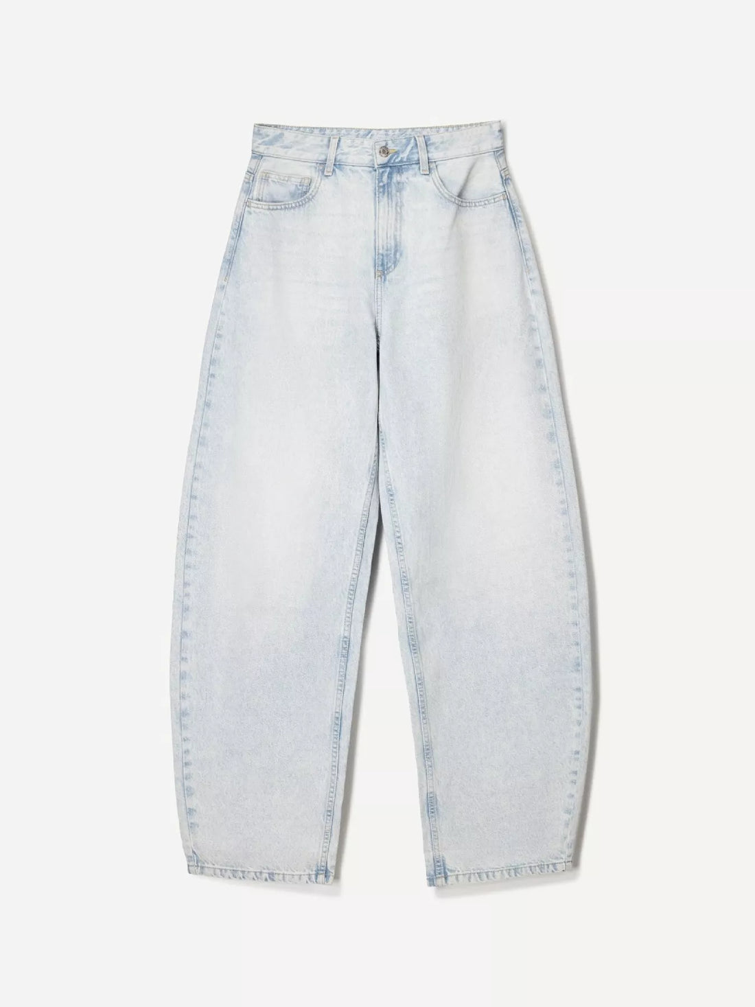 Wide Leg Washed Jeans - cas7m