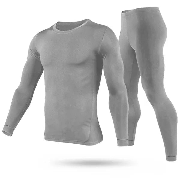 Men Thermal Underwear Set Long Johns Pants Long Sleeve Soft Underwear Kit Top Bottom Winter Sports Suits - cas7m