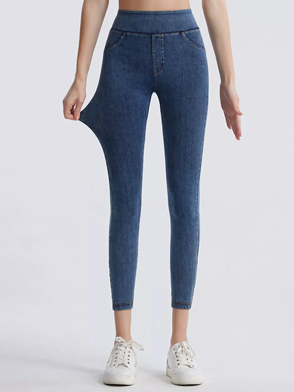 Wide Waistband Sports Leggings - cas7m