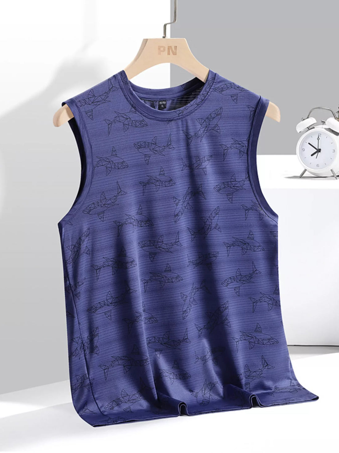 Men's Plus Size Round Neck Tank - cas7m