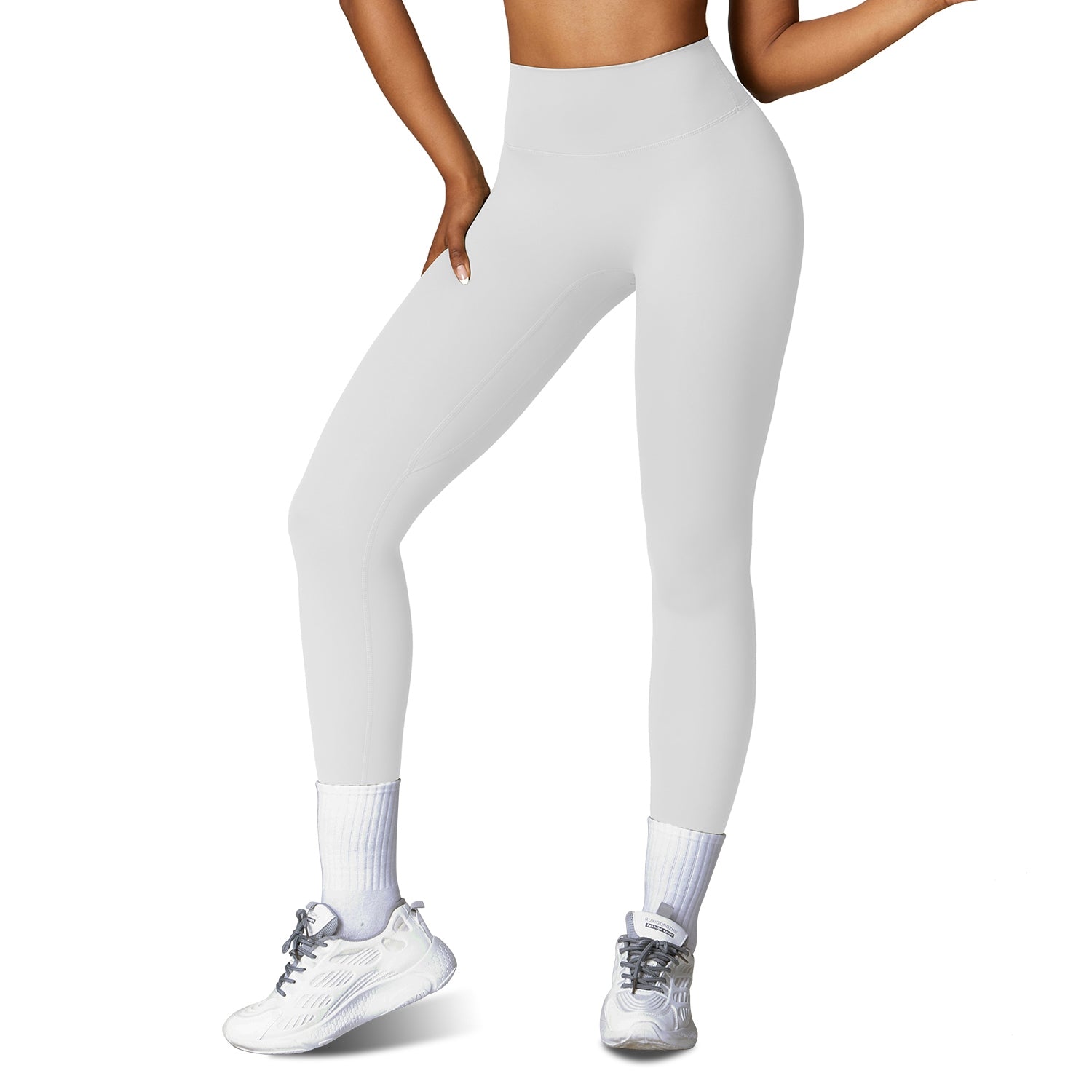 4 Sizes-5 Colors Option - 1Pc Women's High Waist Workout Leggings Tummy Control Compression Yoga Tight Pants Gym Pants Athletic Running Leggings With 25In Inseam No Front Seam - cas7m