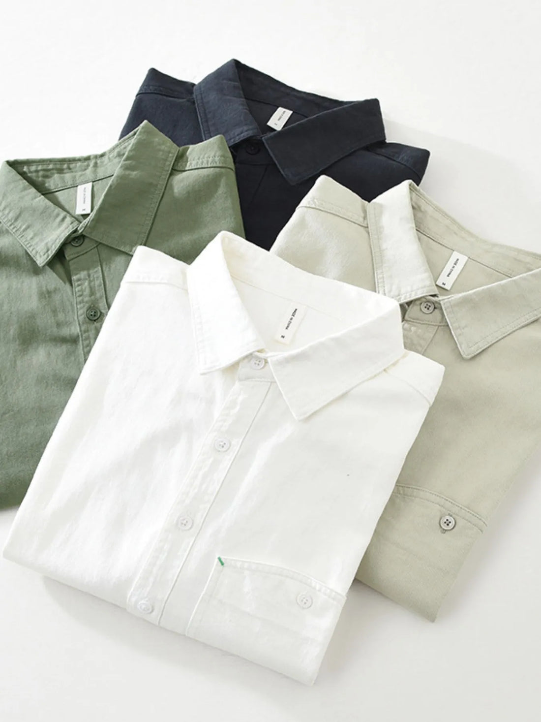 Men's Plus Size Button Up Long Sleeve Shirt - cas7m