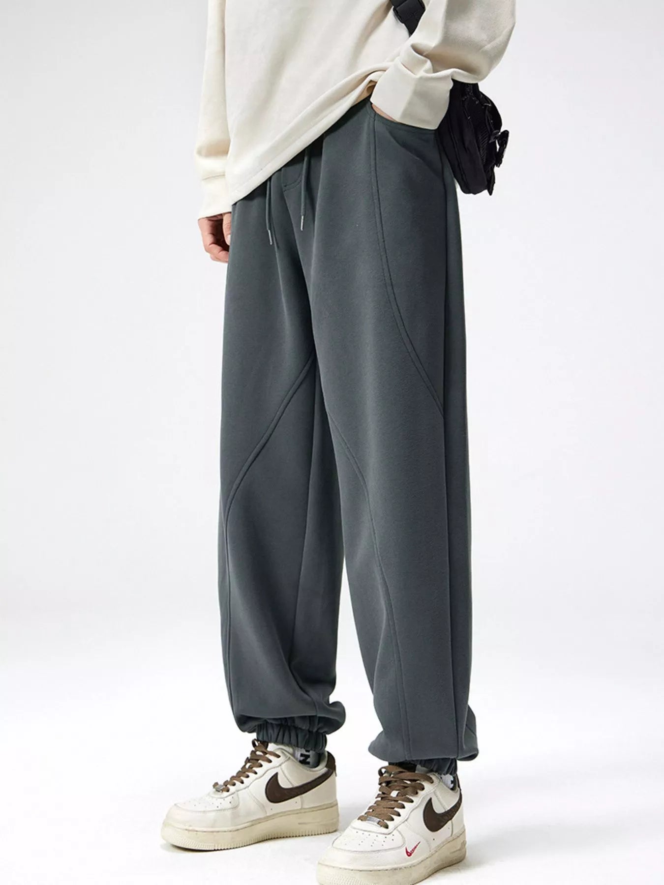 Men's Plus Size Loose Fit Drawstring Sweatpants - cas7m