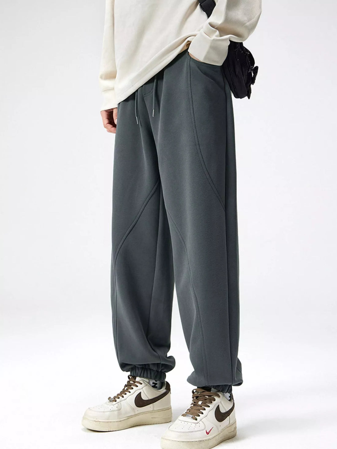 Men's Plus Size Loose Fit Drawstring Sweatpants - cas7m