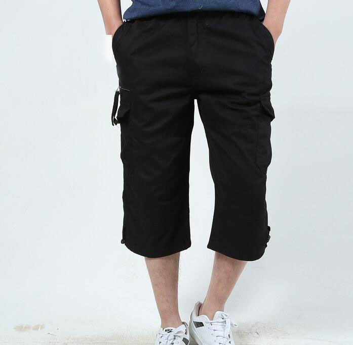Men's Plus Size Outdoor Multi-Pocket Cotton Shorts