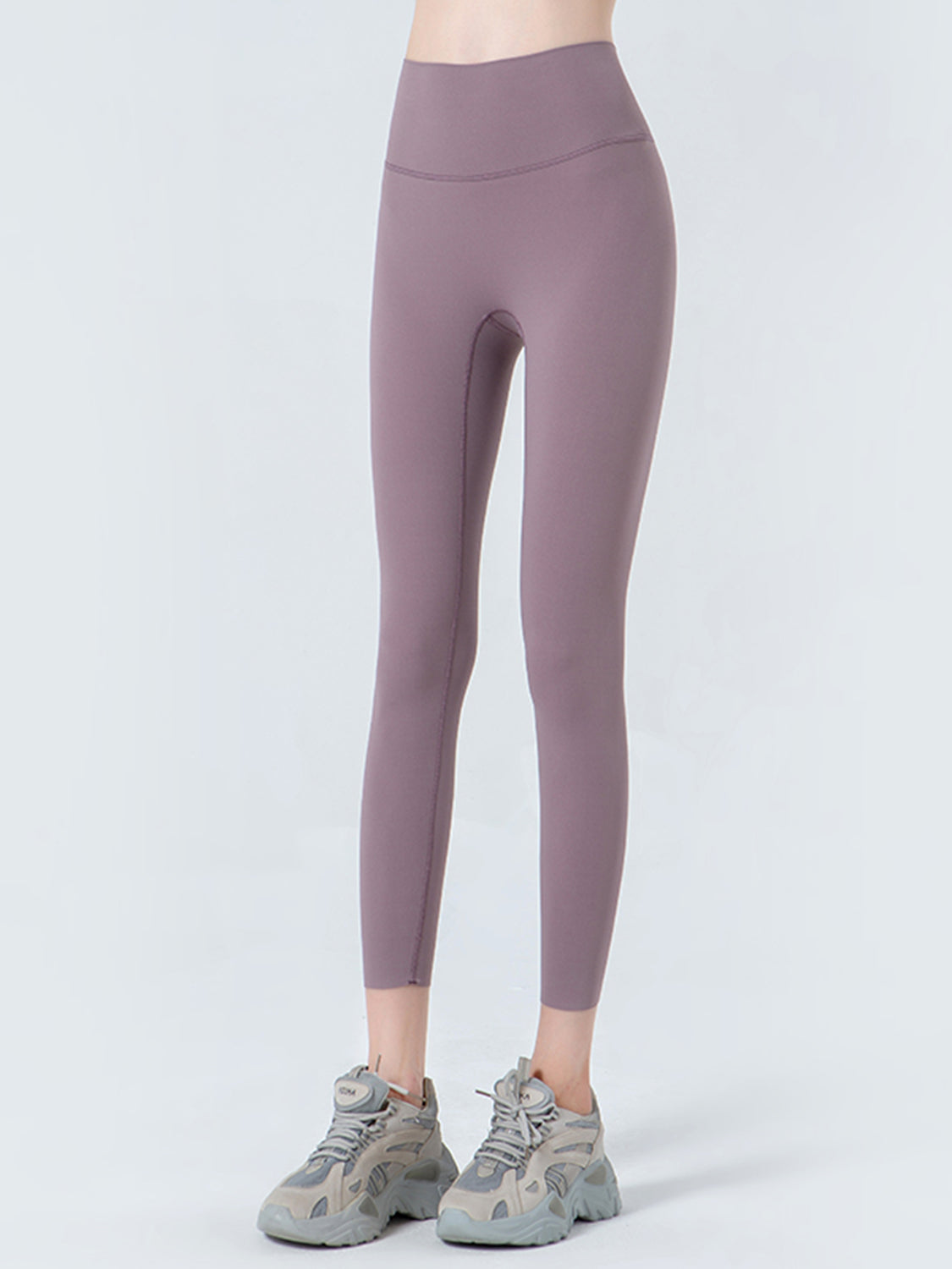 Wide Waistband Cropped Sports Leggings - cas7m