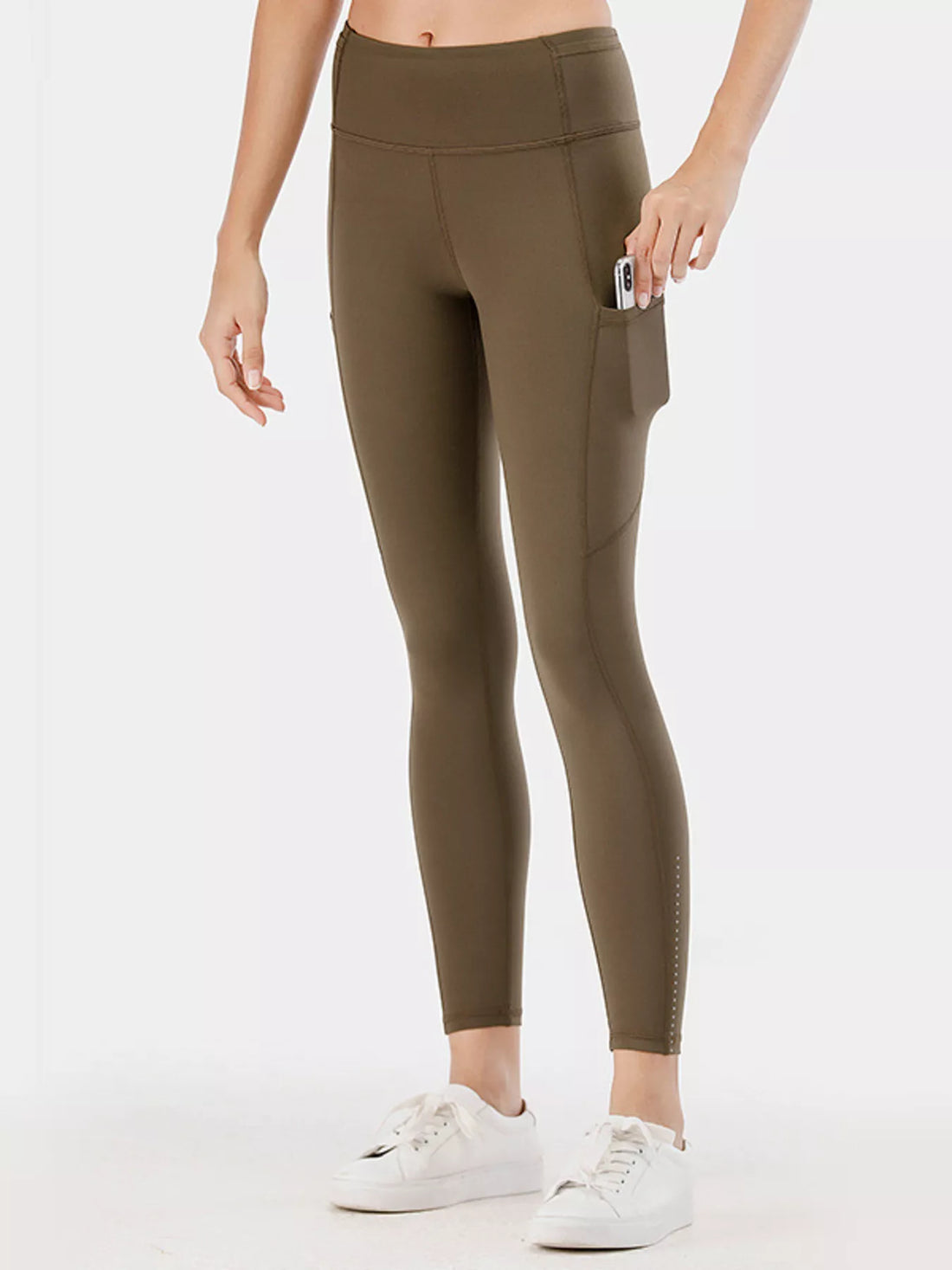 Full Size High-Waisted Active Leggings with Pockets Plus Size - cas7m