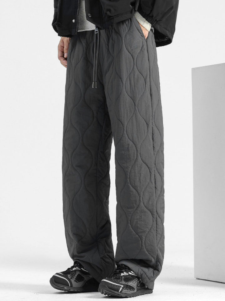 Men's Plus Size Quilted Loose-Fit Pants - cas7m