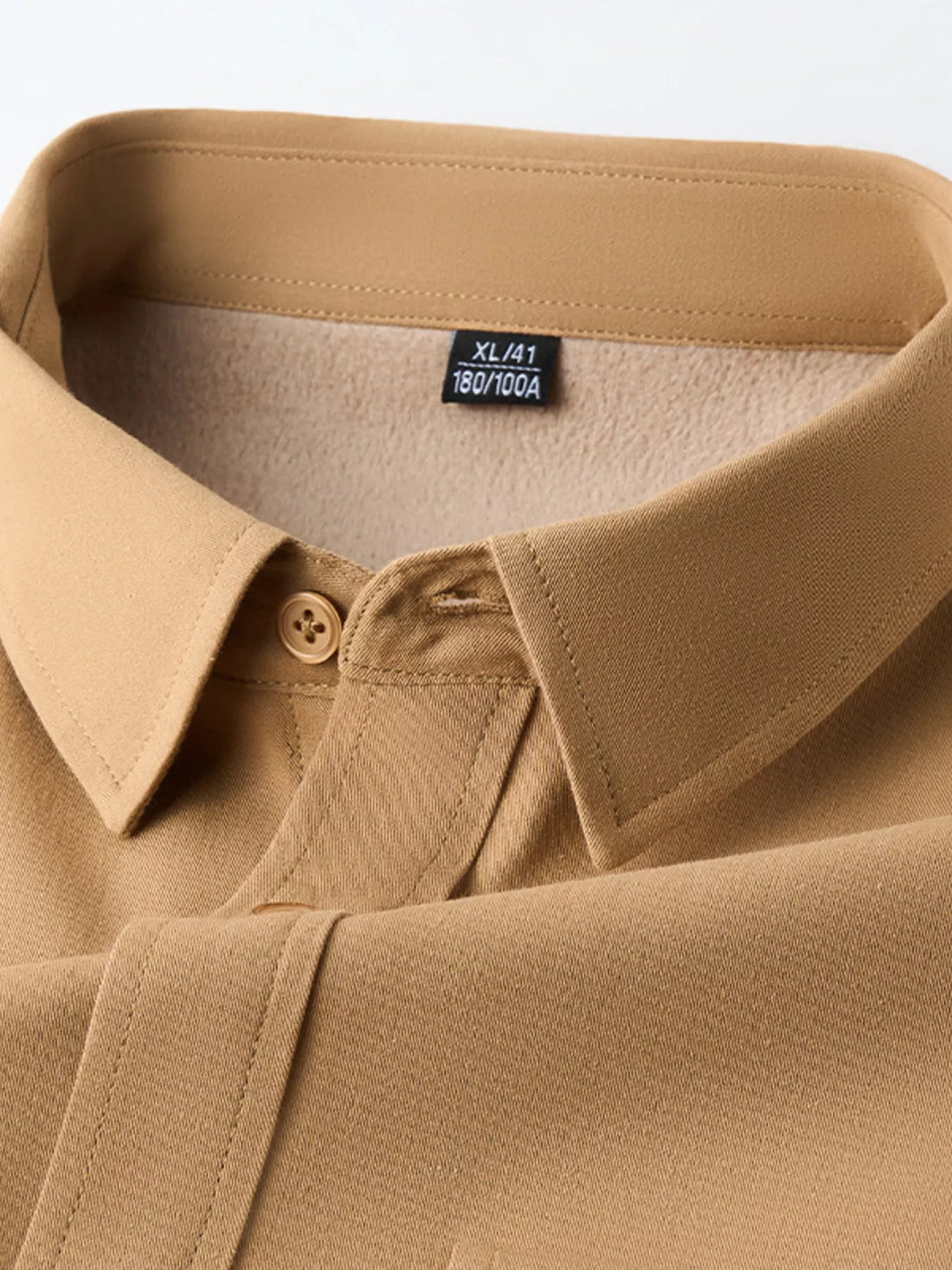 Men's Plus Size Button Up Long Sleeve Shirt - cas7m