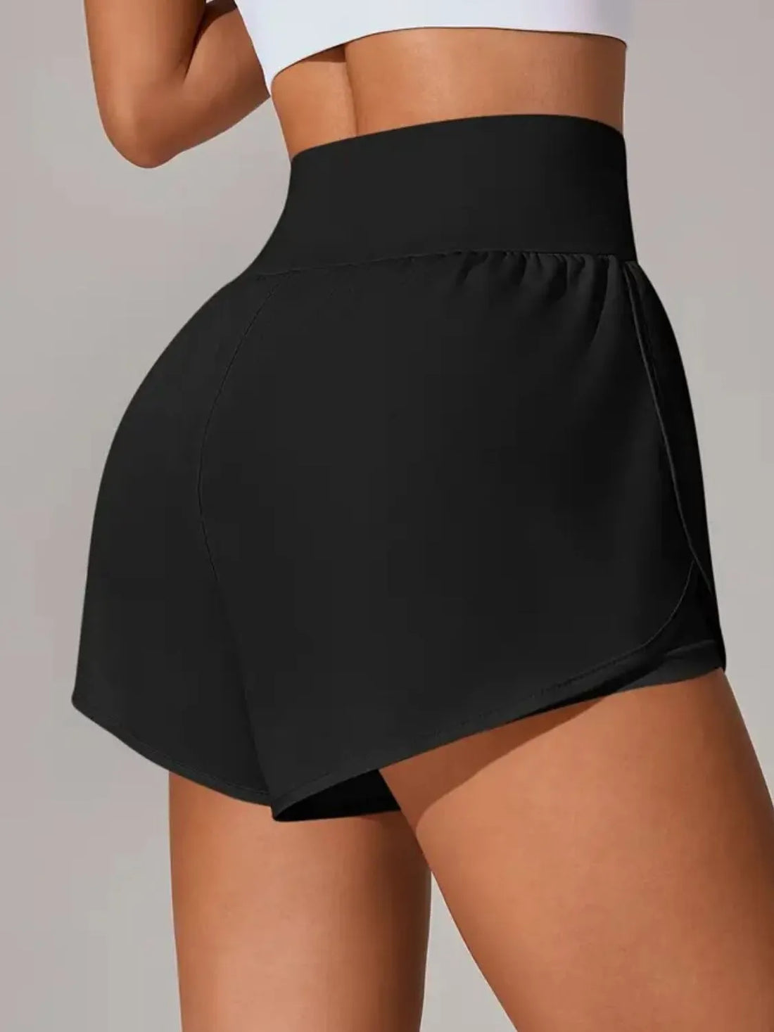 Pocketed High Waist Active Shorts - cas7m